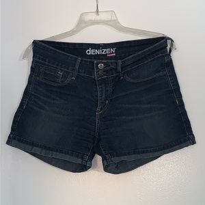 Levi’s dark wash denim shorts 4” inseam